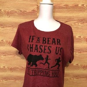 Air Waves burgundy graphic t-shirt size XL